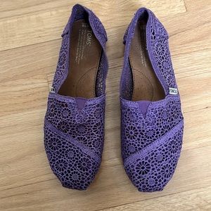 Purple Tom slipons